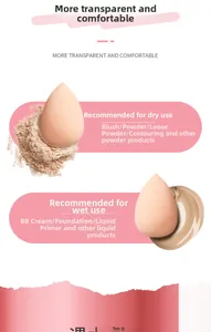 Detailed view of pink makeup sponges showing versatile dry and wet application usage