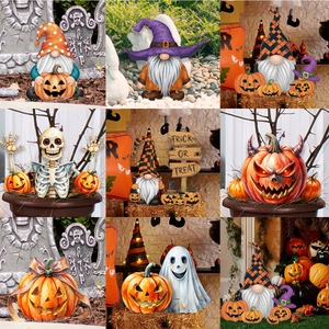 Halloween Tuinsteker PVC Pompoen Gnoom Skelet Tuinbord Buiten Gazon Decoratie Vlak 2D Feestelijke Ornamenten