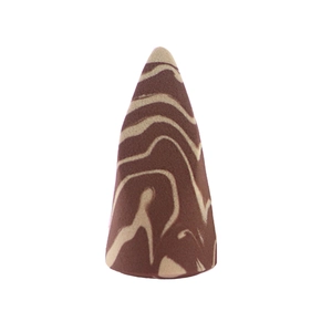Two-tone conical makeup sponge with marble texture for wet and dry cosmetic application