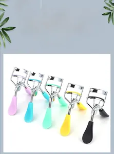Ensemble détaillé de cinq recourbe-cils colorés en acier inoxydable et ergonomiques