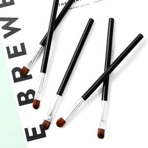 5-teiliges Profi-Make-up-Pinsel-Set mit schwarzen matten Griffen für Concealer und Lidschatten
