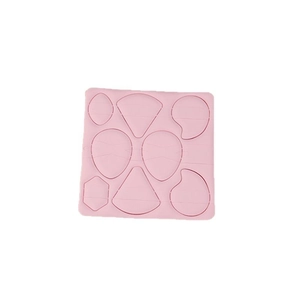 Rosa Silikonform für DIY Harzschmuck mit geometrischen Formen und Ohrringmustern