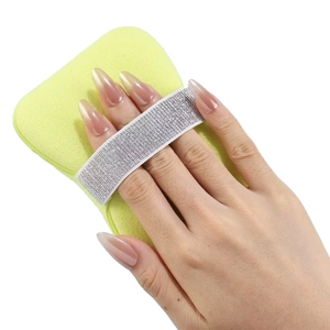 Soft exfoliating bath sponge with sparkling silver elastic strap for gentle body cleansing