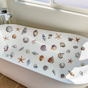 Waterproof sea shell starfish anti-slip bathtub stickers for bathroom decor