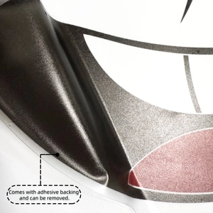 Macro detail of the self-adhesive backing showing easy removal for decorative stickers
