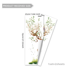 Nordic deer forest wall stickers set of 2 pieces each measuring 25x70cm for home decor
