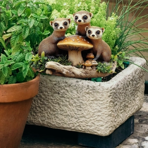 Erdmännchen Pilz Gartenstecker PVC Wasserdicht Außenbereich Garten Dekoration Pastorale Ornamente