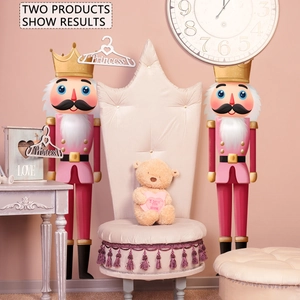 Creative pink nutcracker wall stickers for living room decor and bedroom wall backgrounds