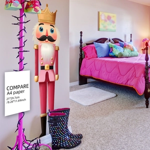 Pink nutcracker soldier wall sticker large scale decorative decal for bedroom decor