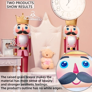 Detail of Nutcracker wall decal featuring raised grain texture and no white edges design