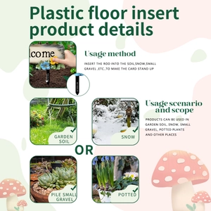 Creative PVC garden stake with colorful flowers and Welcome sign for outdoor landscaping