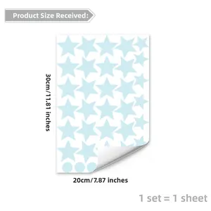 Detailed dimensions of cartoon star wall stickers measuring 30x20cm for room decor