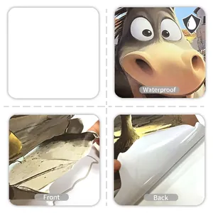 Détail du sticker mural âne 3D montrant la surface imperméable et le support adhésif