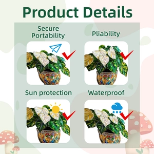 Waterproof and sun-resistant PVC garden stakes featuring painted plant artistic patterns