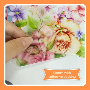 Sticker mural autocollant avec fleurs roses et papillon pour décoration de chambre