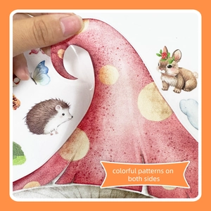 Double-sided colorful squirrel and rabbit static window stickers for home glass decoration