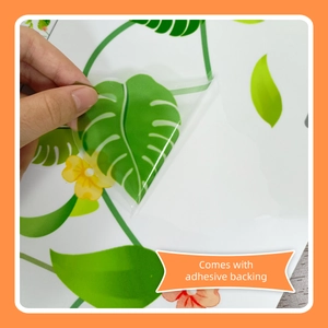 Cartoon monkey and vine wall sticker with self-adhesive backing for kids' room decor