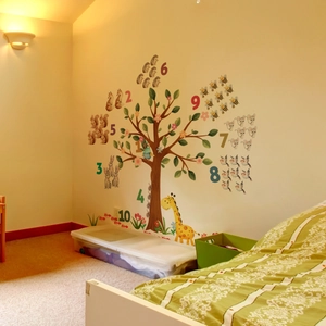 Adesivi murali con animali del bosco e numeri 1-10 per cameretta bambini e asilo
