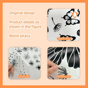 Waterproof dandelion butterfly wall sticker detail showing front and back textures
