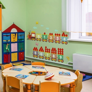 Adesivi Murali Treno Numeri Cartone Animato PVC Impermeabile Decalcomanie Educative Per Cameretta Bambini Asilo Decorazione