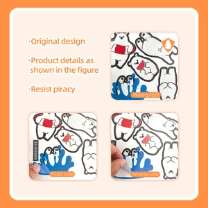 Waterproof cartoon polar bear DIY sticker set for kids room wall with PVC material