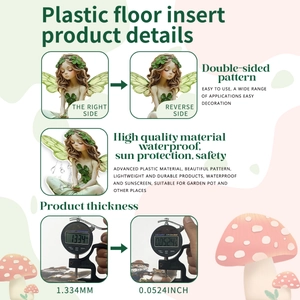 Macro detail of waterproof double-sided butterfly fairy garden stake with 1.3mm thickness