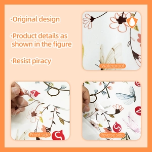 Detail view of waterproof butterfly wall sticker showing front and back texture