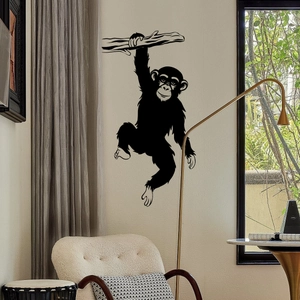 Creative black gorilla silhouette wall sticker for modern home nursery wall decoration