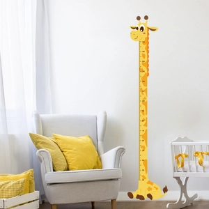 Giraffen-Messlatte Wandtattoo fürs Kinderzimmer mit einer Skala von 20 bis 160 cm