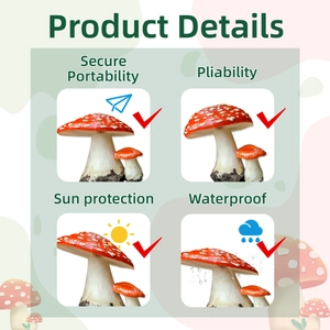 Wasserdichter und sonnengeschützter Gartenstecker Pilz aus flexiblem PVC-Material