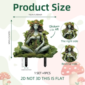 Piquet de jardin déesse nature 2D décoration paysagère plate pour extérieur