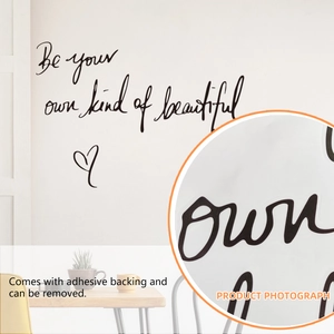 Minimalist 'Be your own kind of beautiful' wall sticker for home bedroom decor