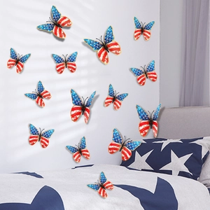 Farfalle decorative 3D con bandiera americana per pareti e decorazioni patriottiche