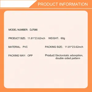 Detailed specifications for DJ7066 30x60cm PVC butterfly window static cling stickers