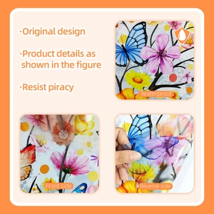 Waterproof double-sided butterfly and floral wall decals for home and nursery decor