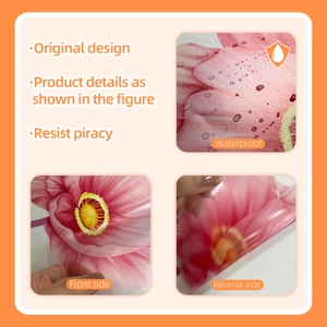 Détail de l'autocollant mural floral imperméable avec impression de haute qualité