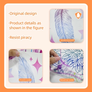 Détails macro du sticker mural attrape-rêves mandala étanche avec plumes et étoiles
