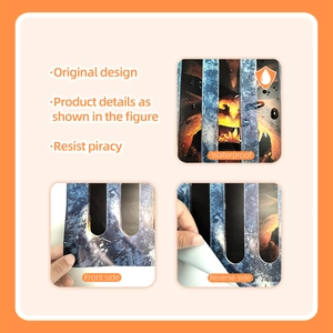 Detailed view of waterproof 3D visual wall sticker showing front and reverse side texture