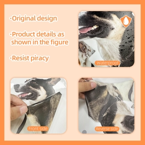 Double-sided waterproof sticker set featuring German Shepherd design and texture details
