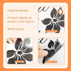 Waterproof Believe motivational butterfly wall sticker with black floral design details