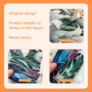 Original lily flower anti-collision window static sticker with double-sided waterproof design