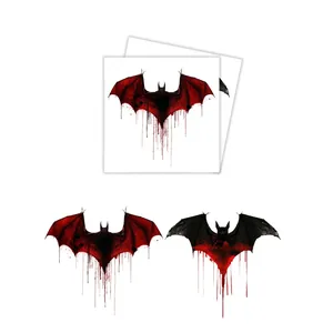 Halloween blood bat window stickers double-sided static glass clings set of two 30cm