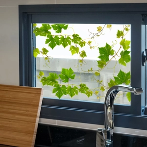 Fresh Green Vine Window Stickers PVC Minimalist Electrostatic Plant Leaf Wall Decals Removable Home Decor