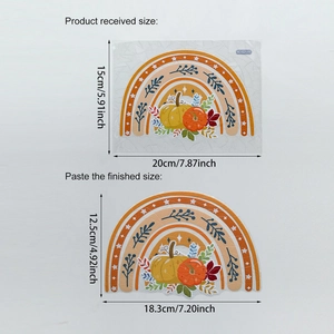 Spécifications de taille pour l'autocollant statique arc-en-ciel et citrouille à prisme
