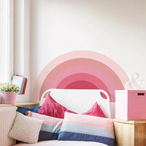 Bohemian large purple rainbow wall stickers for children room nursery wall decoration