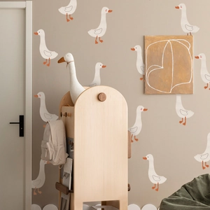 Self-adhesive cartoon duck wall stickers in Nordic style for kids room home decoration