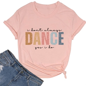 Pink crew neck cotton t-shirt featuring retro slogan print and stylish front hem knot detail