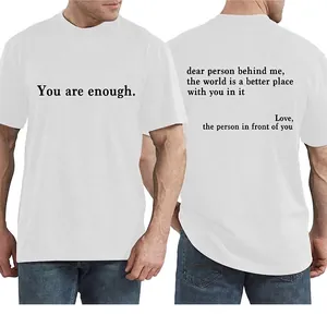 T-Shirt Homme En Mélange De Coton Décontracté À Manches Courtes Col Rond Imprimé Slogan Coupe Décontractée