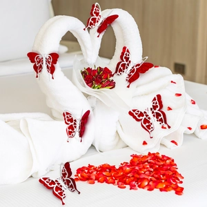 3D red butterfly stickers with glitter edges and hollow design for romantic decor