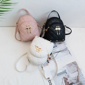 Damen Mini Gesteppter Rucksack PU-Leder Mode Schwan Quaste Umhängetasche Vielseitige Schultertasche Täglich Reisen Damen Kleiner Schulranzen